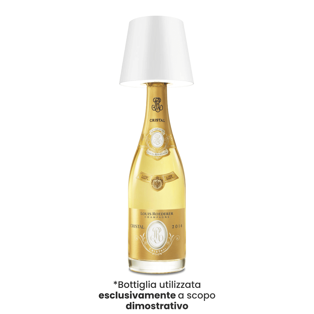 TUNDRA HOME - Lampada Bottiglia da Tavolo ONE-LIGHT ESSENTIAL a LED,  Ricaricabile, SENZA FILI, Abat Jour da Scrivania per Bottiglie da VINO,  WHISKY, GIN, Paralume da Interno Esterno (Oro Rosa) : 